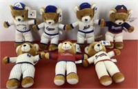 (7) ML Baseball Eastern division teddy bears