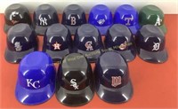 (15) American league plastic mini-helmets