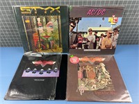 4X ROCK RECORD ALBUMS VINTAGE