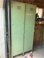Double metal locker with contents 16” x 36” x 78”