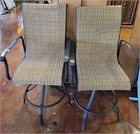 PR SWIVEL METAL AND MESH BAR CHAIRS