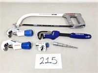 Lenox Tubing Cutters, Saw + Irwin Pipe Wrench