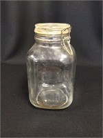 Fidenza or Italy Glass Jar w/ Wire Bail Lid