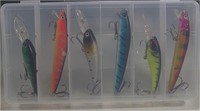 6pc LIFELIKE MINNOW LURES SET 4g WOBBLERS NEW