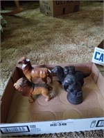 Lot of 4 cast iron modern animals. 4 in