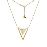 10 Kt Contemporary Triangle Design Necklace