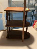 Three tiered wooden stand