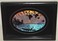 1920's Gefroj Framed Morphos Butterfly Silhouette