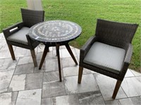 3PC PATIO CHAIRS & TABLE