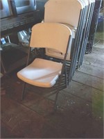 11 POLY FOLDING CHAIRS WHITE