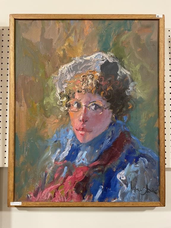 STAN HUGHES PORTRAIT OF FIRST WIFE PAINTING