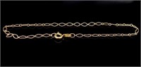 9ct rose gold chain bracelet