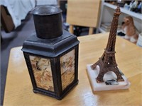 Chinese jar and Eiffel Tower