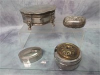 Assorted Silver Plate Boxes