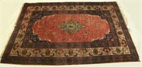 ANTIQUE HAND KNOTTED MAHAL RUG