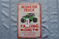 Retro Tin Sign "Monster Truck Parking Only"