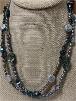 Sterling Silver & Abalone Necklace w/ Pearls and