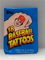 1986 Topps Baseball Tattoos Unopened Pack