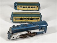 HAFNER STREAMLINE BLUE & CREAM TRAIN - WIND-UP