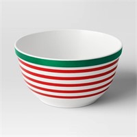 5qt Striped Salad Bowl Red - Wondershop