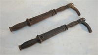 Two Cast Iron Nail Pullers