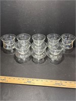 a lot of eight shrimp cocktail glasses