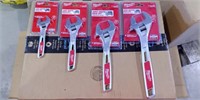 (4) Milwaukee Adjustable Wrenches