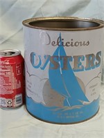 Delicious Oysters Tin, 1 Gallon can, packed by