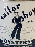 Oyster Tin, "Sailor Boy Brand" OYSTERS, packed
