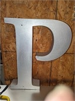 Large Metal Letter P electric sign company