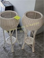 Wicker Plant Stands - 28"H