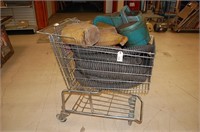 Metal Shopping Cart W/ Drain Tubes/Oil Savers