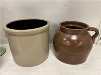 (2) Stoneware Storage Crocks