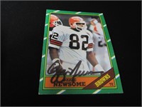 Ozzie Newsome signed football card COA