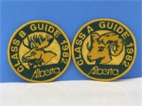 Alberta Hunting Guide Round Crests x2