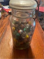 BALL JAR WITH MARBLES & BALLS