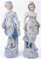 Antique Pair of French Bisque Figurines