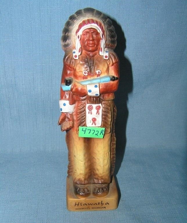 Hand painted Hiawatha indian chief bank