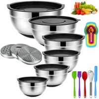 YuCook 20 Pcs Stainless Steel Mixing Bowls  1.5QT-