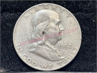 1952 D Franklin half dollar (90% silver)