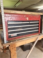 Vintage Metal Toolbox - Sockets, Wrenches, etc