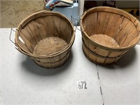 Vintage Wooden Bushel Baskets (2)