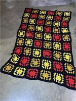 Vintage Crocheted Afghan 43x65