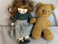 Vintage Doll and Bear