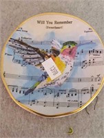 "WILL YOU REMEMBER " DECOR PLATE