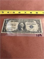 Series 1935B blue seal silver certificate