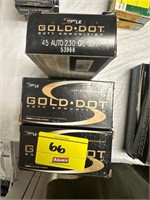 (3) BOXES OF GOLD DOT 45 AUTO 230 GR GDHP, 50