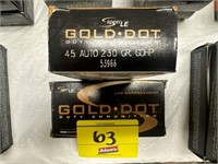 (2) BOXES OF GOLD DOT 45 AUTO 230 GR GDHP, 50