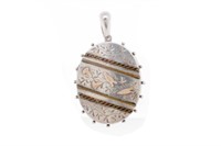 Victorian Aesthetics movement silver locket
