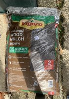 1 BAG OF VIGORO BROWN WOOD MULCH 2 CU FT